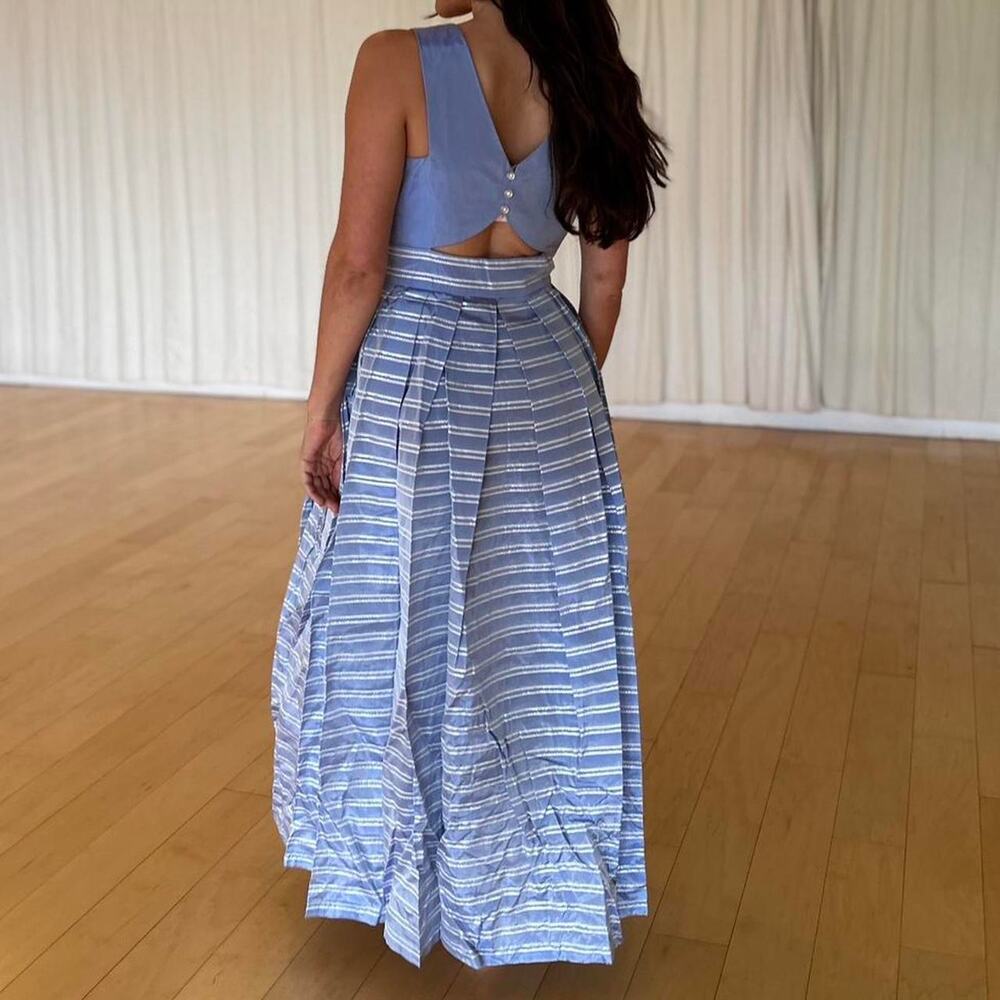 Ever Beauty Women’s 10 Petite Gown Metallic Lavender 90s 00s Y2K Ball Gown Prom